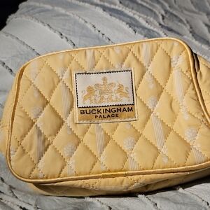 Yellow Quilted Cosmetic Bag